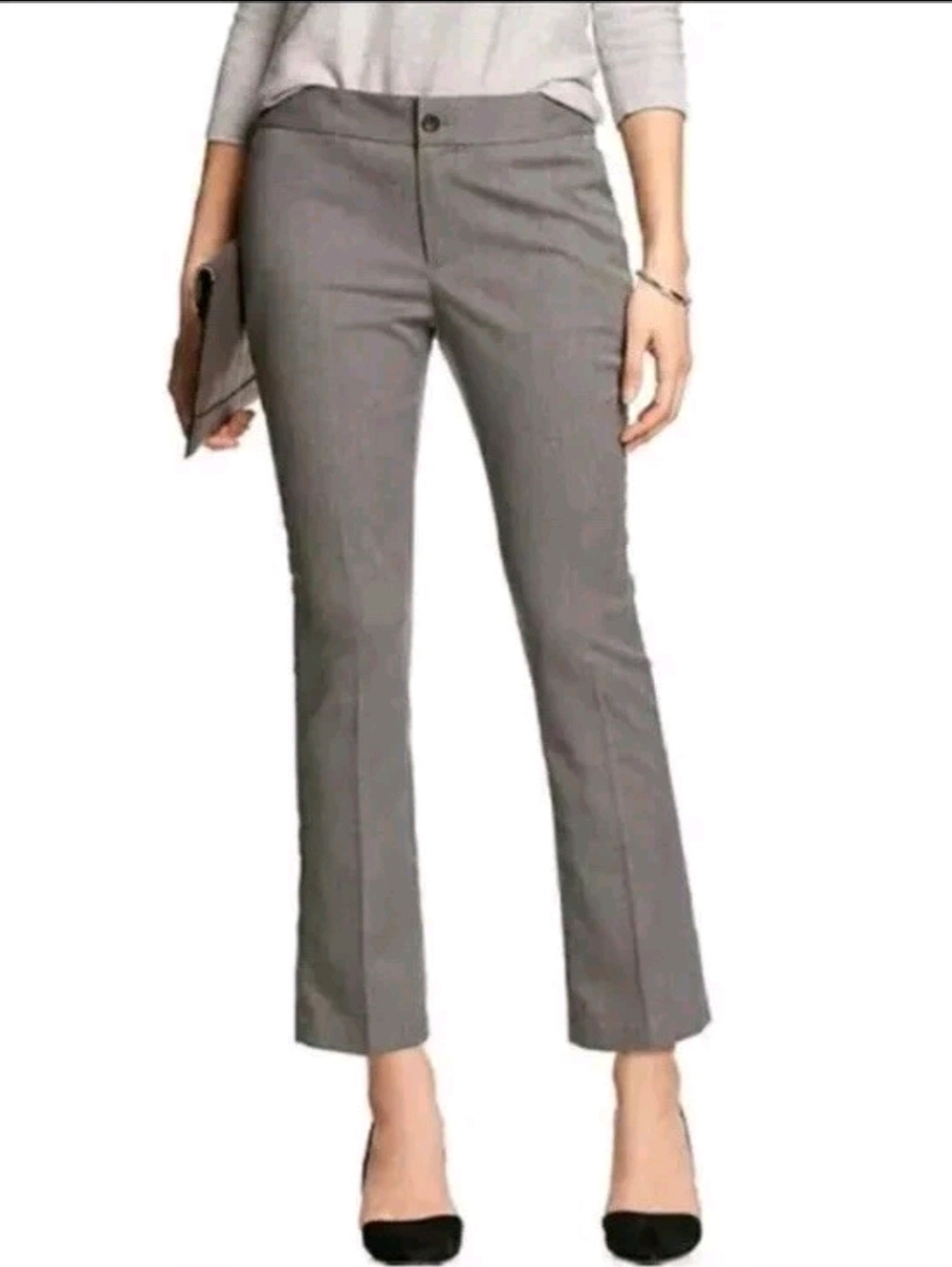 ❤️ NWT! BANANA REPUBLIC HERRINGBONE CROP FLARE PANTS / TROUSERS, 8 (29)